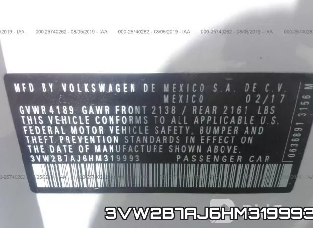 3VW2B7AJ6HM319993 фото 10