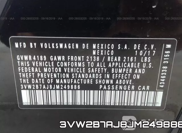 3VW2B7AJ8JM249886 фото 10