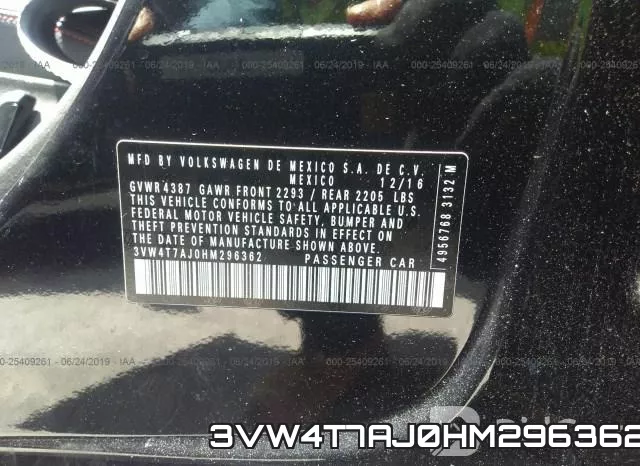 3VW4T7AJ0HM296362 фото 10