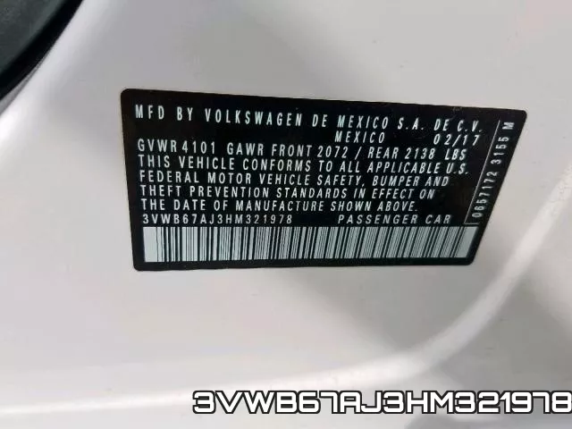 3VWB67AJ3HM321978 фото 2