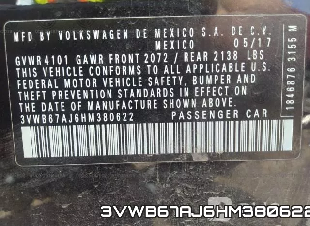 3VWB67AJ6HM380622 фото 10