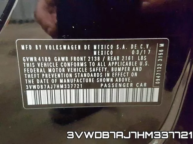 3VWDB7AJ7HM337721 фото 2