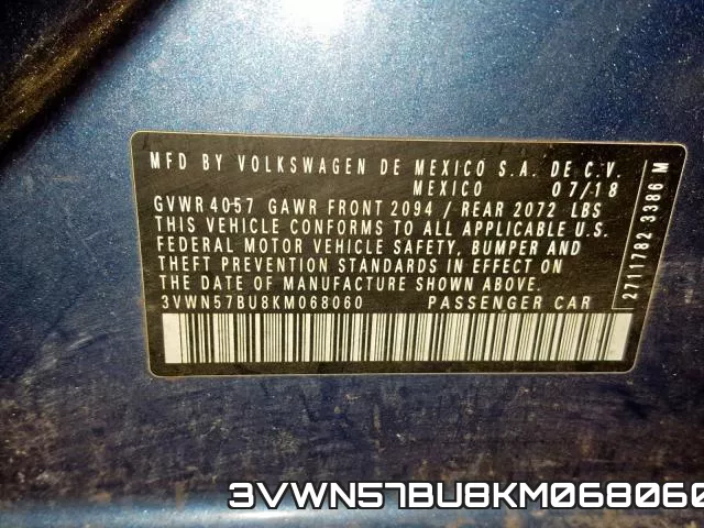 3VWN57BU8KM068060 фото 2