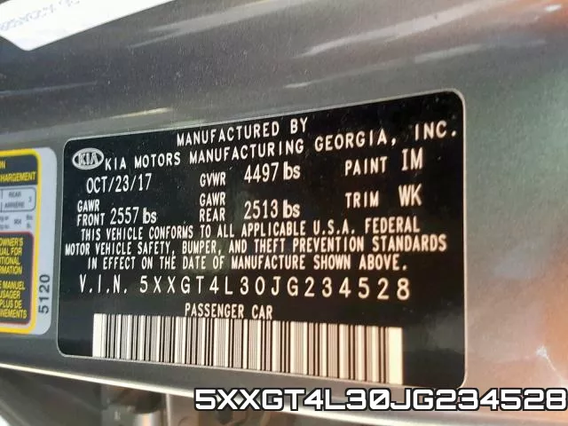 5XXGT4L30JG234528 фото 2