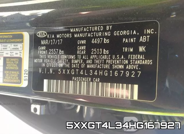 5XXGT4L34HG167927 фото 10