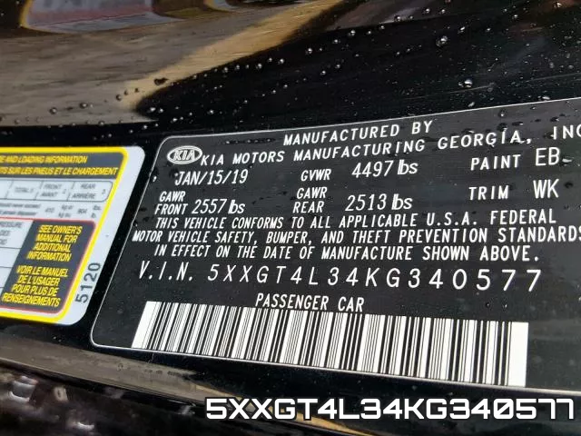 5XXGT4L34KG340577 фото 2