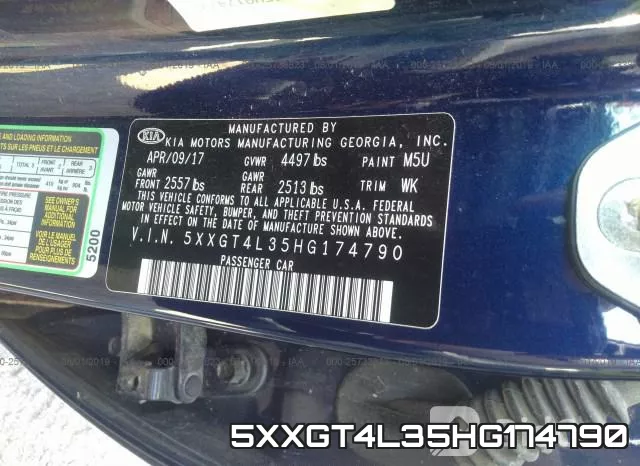 5XXGT4L35HG174790 фото 10