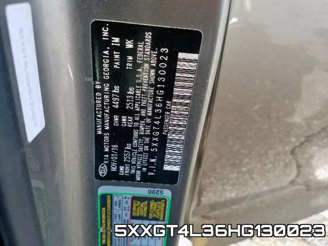 5XXGT4L36HG130023 фото 2