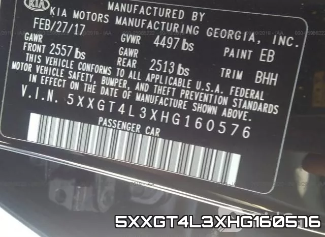 5XXGT4L3XHG160576 фото 10