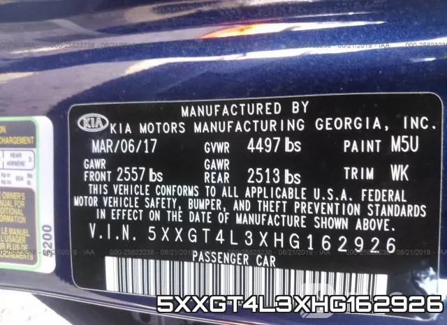 5XXGT4L3XHG162926 фото 10