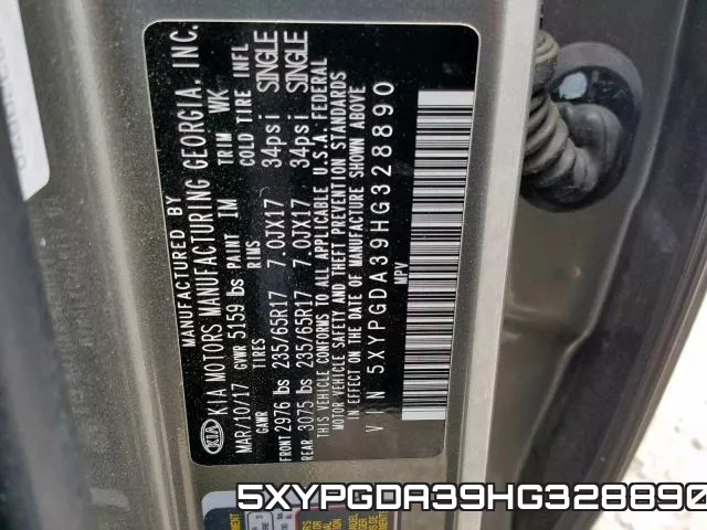5XYPGDA39HG328890 фото 2