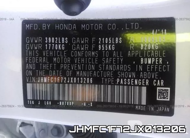 JHMFC1F72JX013206 фото 10
