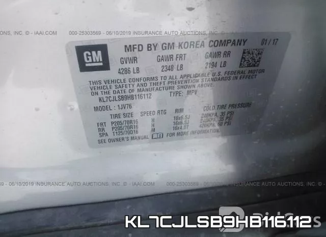 KL7CJLSB9HB116112 фото 10