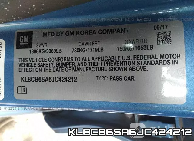 KL8CB6SA6JC424212 фото 10
