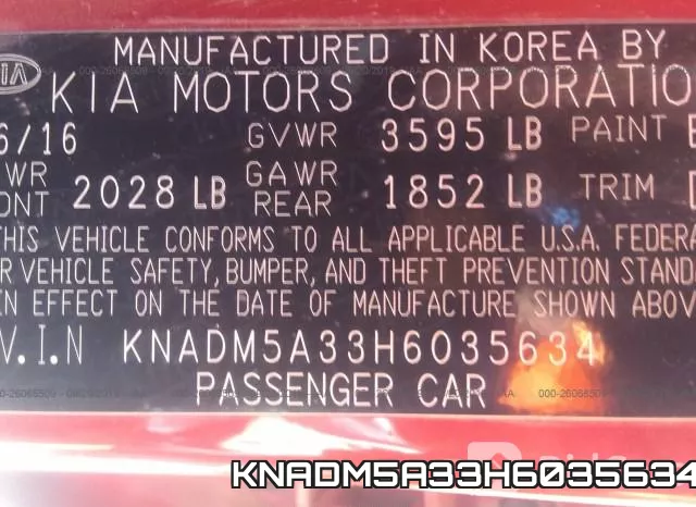 KNADM5A33H6035634 фото 10