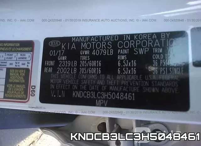 KNDCB3LC3H5048461 фото 10