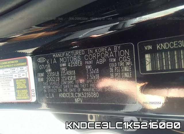 KNDCE3LC1K5216080 фото 10