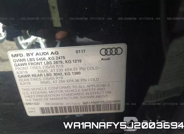 WA1ANAFY5J2003694 фото 10