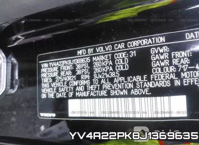 YV4A22PK8J1369635 фото 9