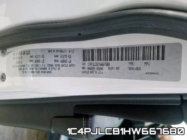 1C4PJLCB1HW667680 фото 2