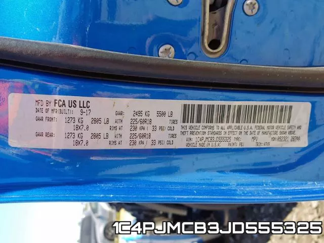 1C4PJMCB3JD555325 фото 2