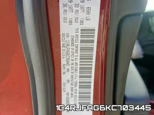 1C4RJFAG6KC703445 фото 2