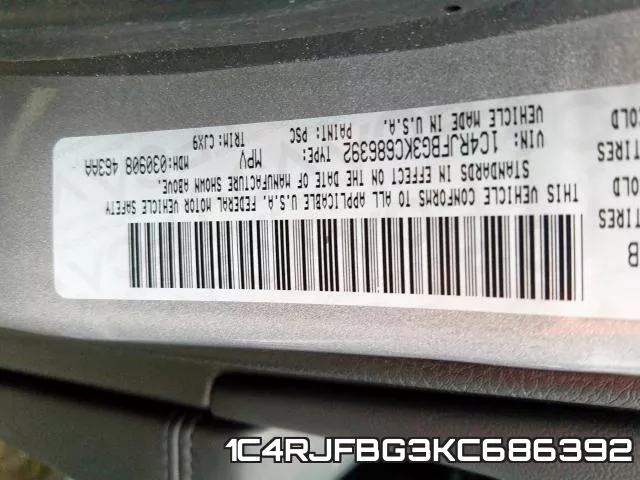 1C4RJFBG3KC686392 фото 2