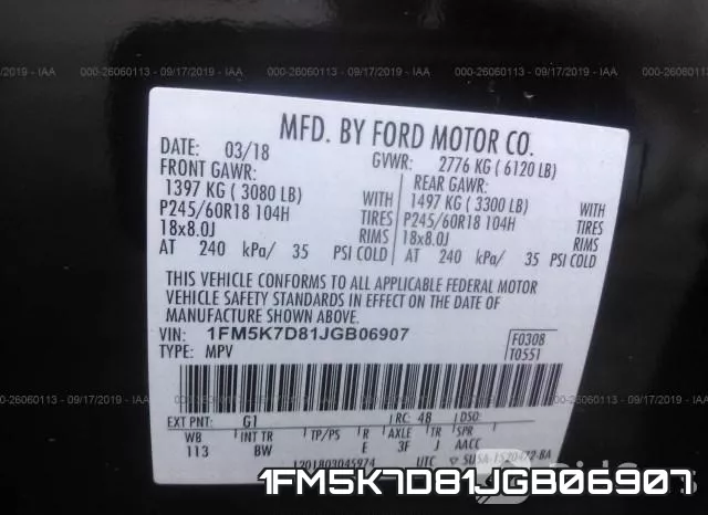 1FM5K7D81JGB06907 фото 10