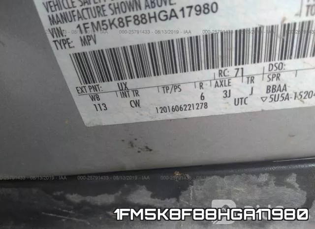 1FM5K8F88HGA17980 фото 10