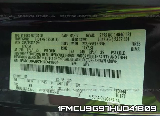 1FMCU9G97HUD41809 фото 10