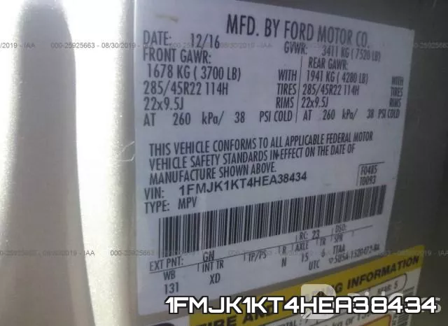 1FMJK1KT4HEA38434 фото 10