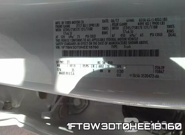 1FT8W3DT0HEE18760 фото 10