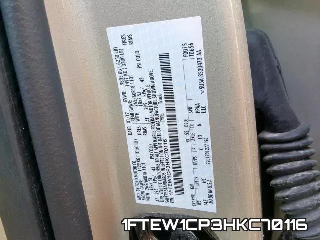 1FTEW1CP3HKC70116 фото 2