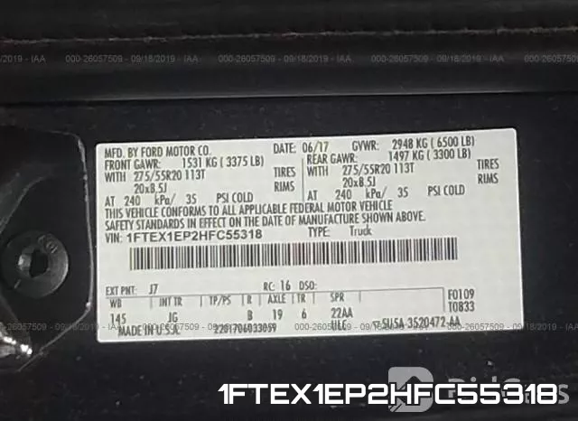 1FTEX1EP2HFC55318 фото 10