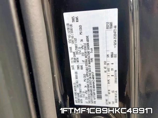 1FTMF1C89HKC48917 фото 2