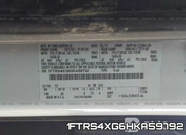 1FTRS4XG6HKA59792 фото 10
