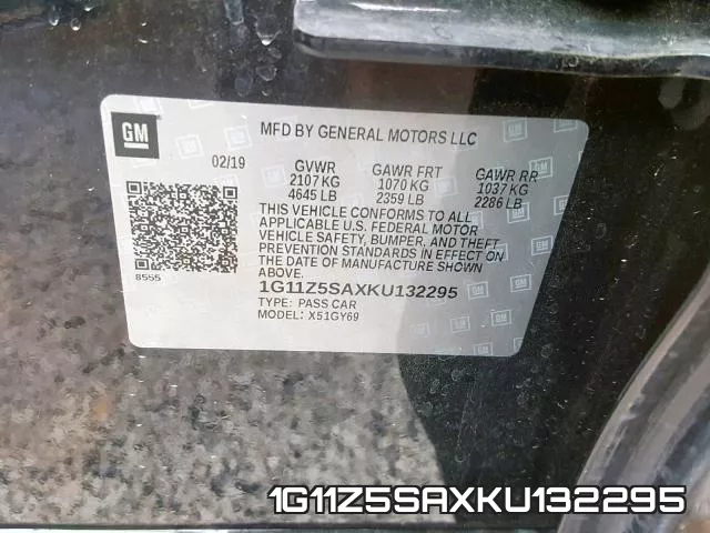 1G11Z5SAXKU132295 фото 2
