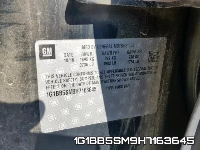 1G1BB5SM9H7163645 фото 2