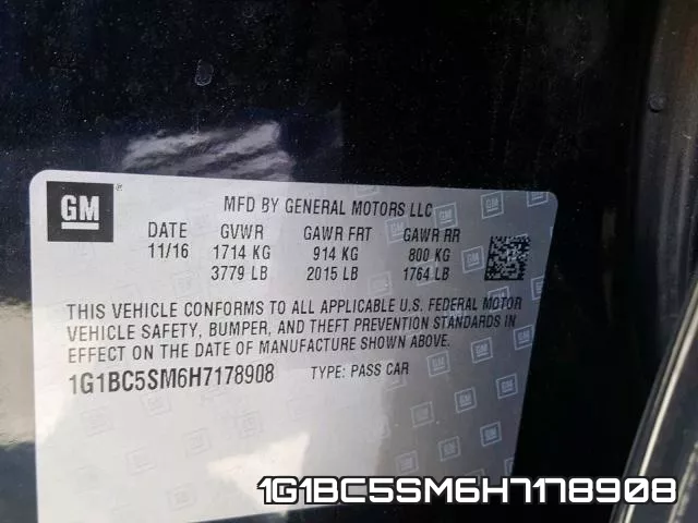 1G1BC5SM6H7178908 фото 2