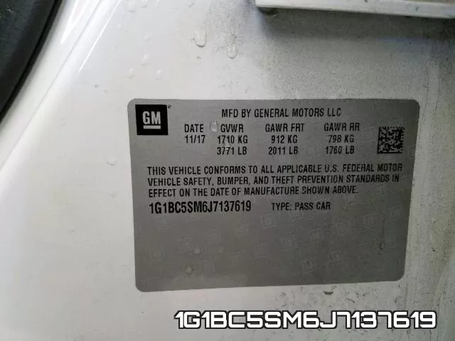 1G1BC5SM6J7137619 фото 2