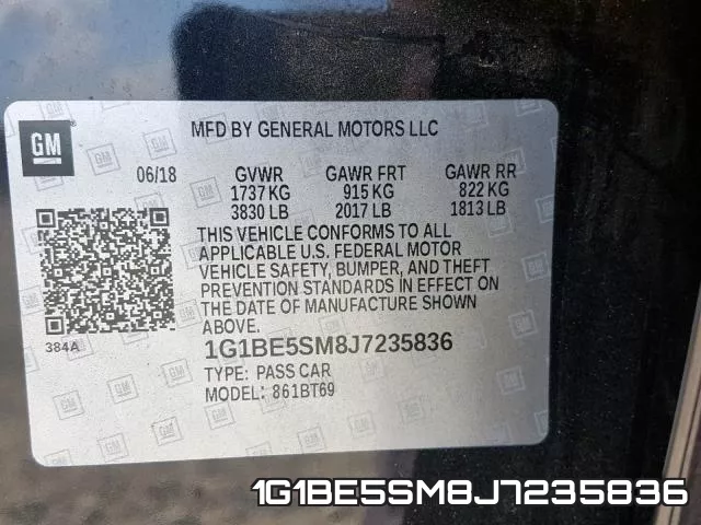 1G1BE5SM8J7235836 фото 2