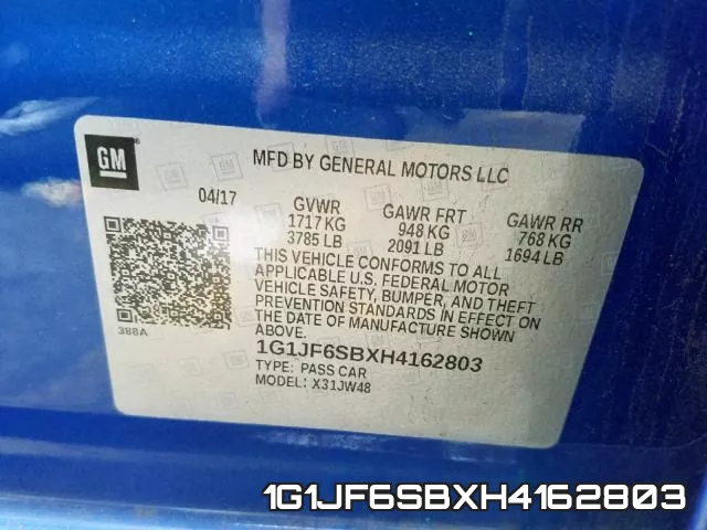 1G1JF6SBXH4162803 фото 2