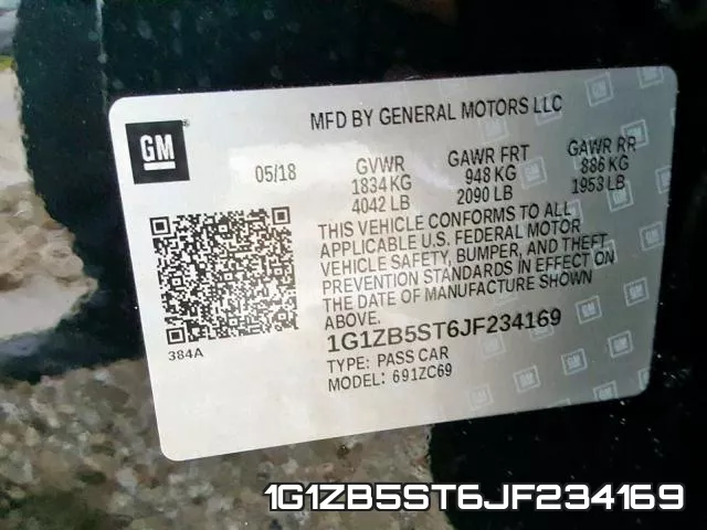 1G1ZB5ST6JF234169 фото 2