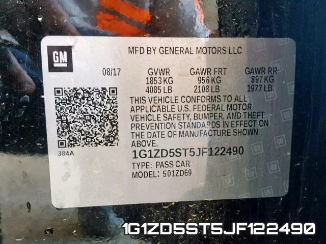 1G1ZD5ST5JF122490 фото 2