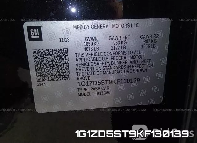 1G1ZD5ST9KF130139 фото 10