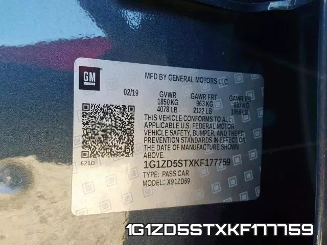 1G1ZD5STXKF177759 фото 2