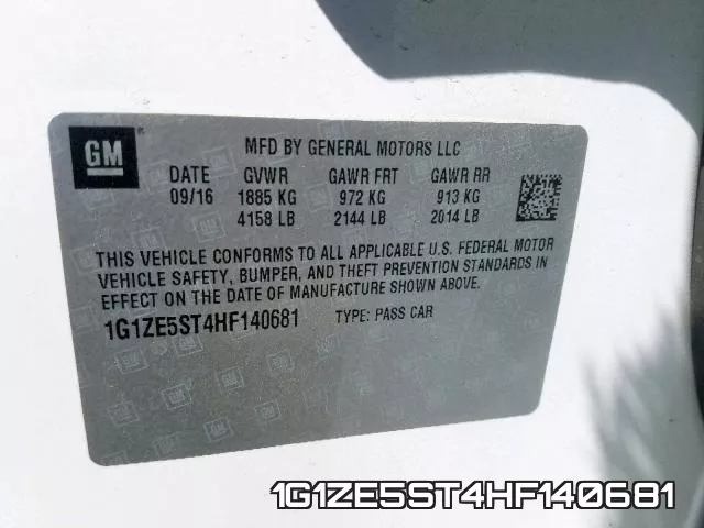 1G1ZE5ST4HF140681 фото 2