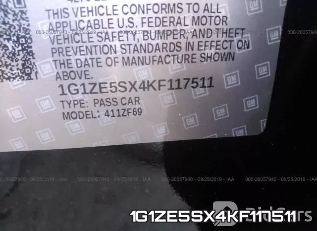 1G1ZE5SX4KF117511 фото 10