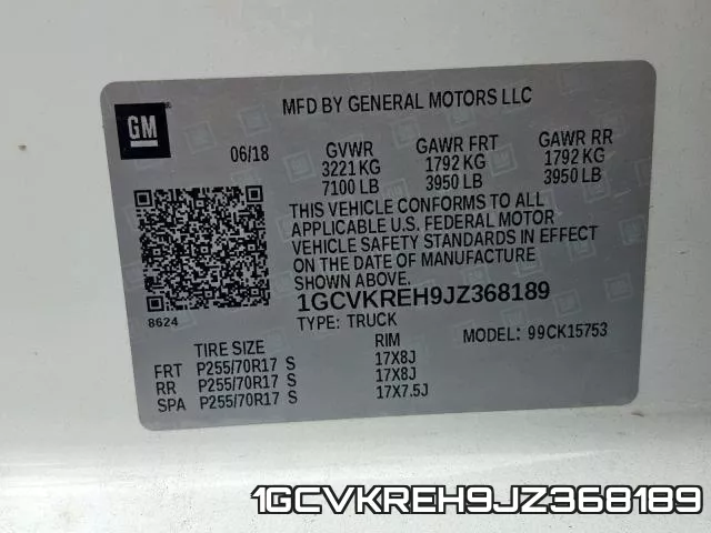 1GCVKREH9JZ368189 фото 2