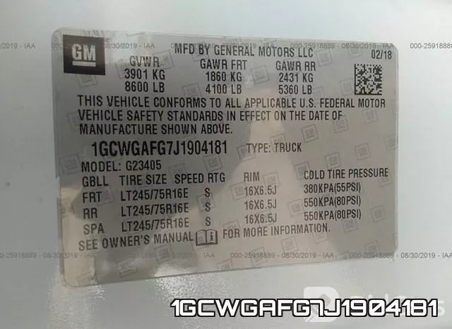 1GCWGAFG7J1904181 фото 10